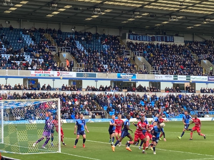 Action from Wycombe Wanderers' 2-0 win over Doncaster Rovers