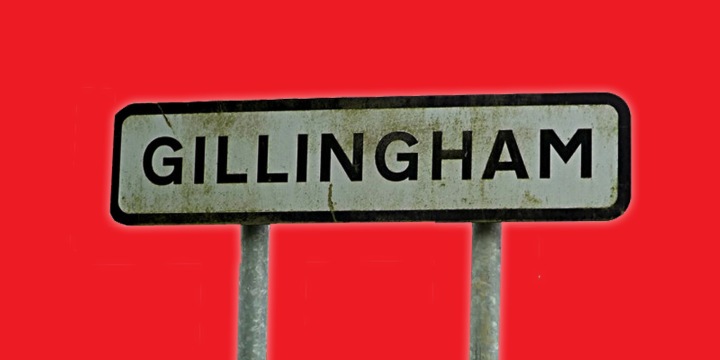 Gillingham street sign on a red background